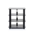Norstone EPUR4 Mobile Hifi e AV 4 Struttura in acciaio spazzolato. Ripiani in vetro temperato - TechSoundSystem.com