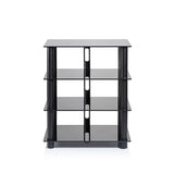 Norstone EPUR4 Mobile Hifi e AV 4 Struttura in acciaio spazzolato. Ripiani in vetro temperato - TechSoundSystem.com