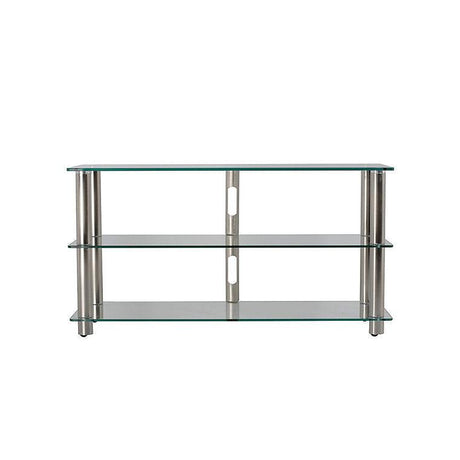 Norstone EPUR 3 Mobile Hifi e AV per elettroniche in acciaio spazzolato, vetro temperato - TechSoundSystem.com