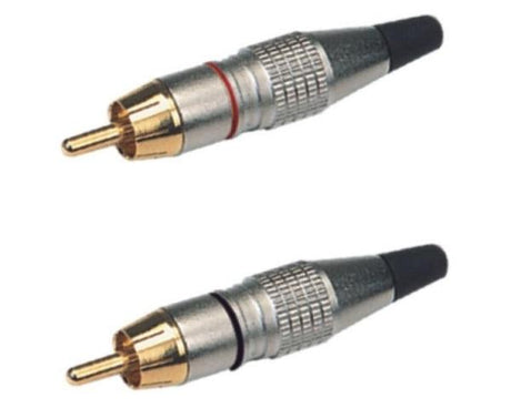 EXTREME CONNETTORE RCA VOLANTE MASCHIO COLORE ROSSO - TechSoundSystem.com
