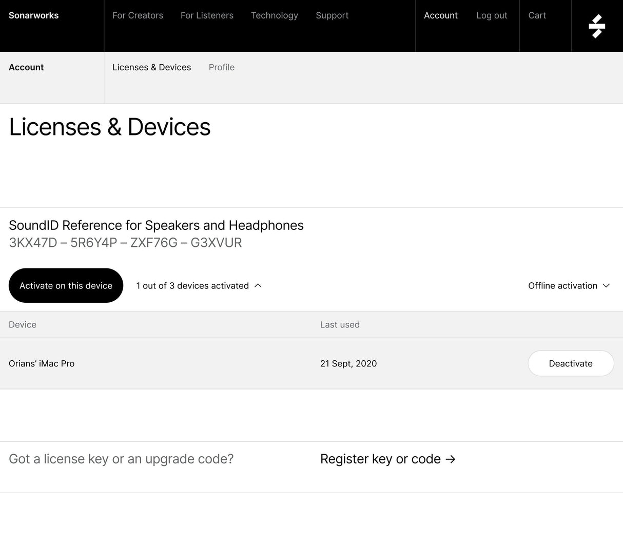 SONARWORKS UPGRADE DA REFERENCE 4 HE A SOUNDID PER CUFFIE - CODICE - TechSoundSystem.com