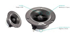 XPL XTW3201 Tweeter 32mm al Neodimio, 150W RMS., 4ohm - Membrana Titanio Tromba nera