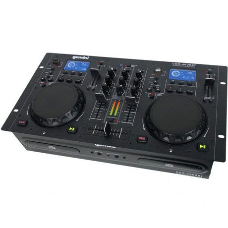 GEMINI CDM4000 BT CONTROLLER LETTORE MULTIMEDIALE CD USB MP3 BLUETOOTH PER DJ - TechSoundSystem.com