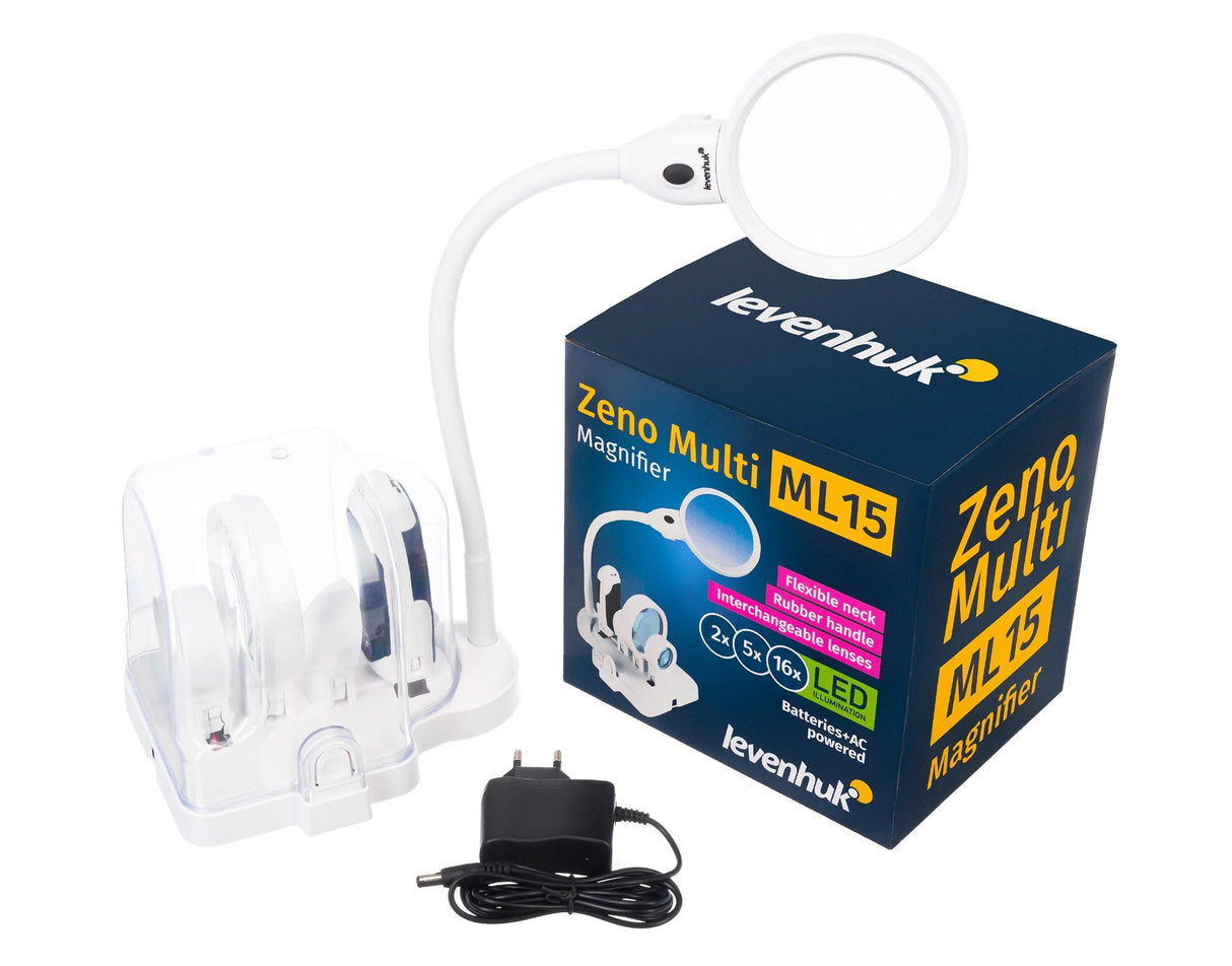 Lente d’ingrandimento bianca Levenhuk Zeno Multi ML15 - TechSoundSystem.com