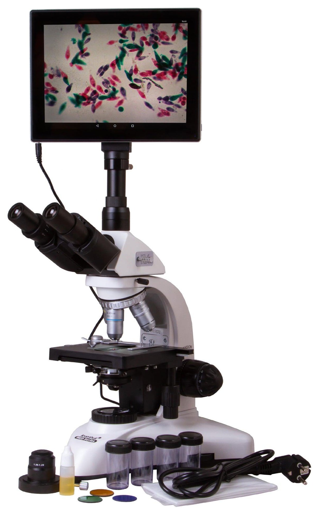 Microscopio digitale trinoculare Levenhuk MED D25T LCD - TechSoundSystem.com