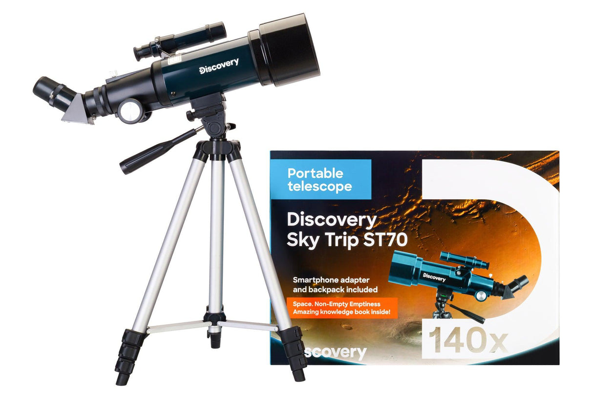 Telescopio Levenhuk Discovery Sky Trip ST70 con libro - TechSoundSystem.com