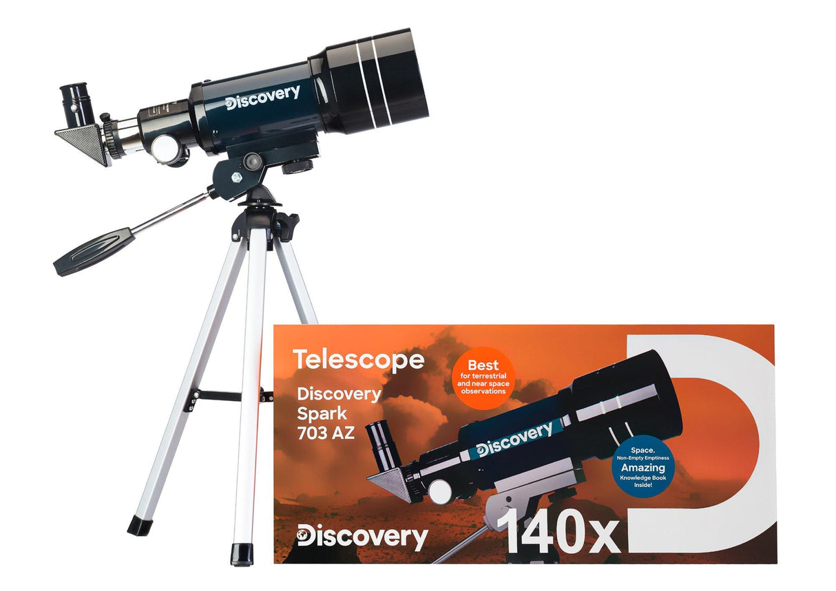 Telescopio Levenhuk Discovery Spark 703 AZ con libro - TechSoundSystem.com