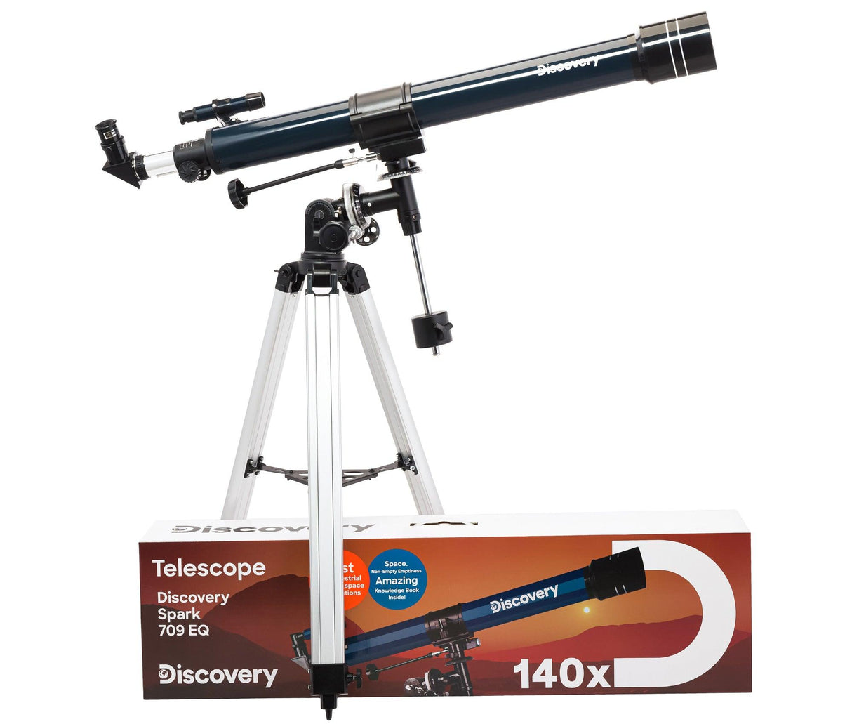 Telescopio Levenhuk Discovery Spark 709 EQ con libro - TechSoundSystem.com