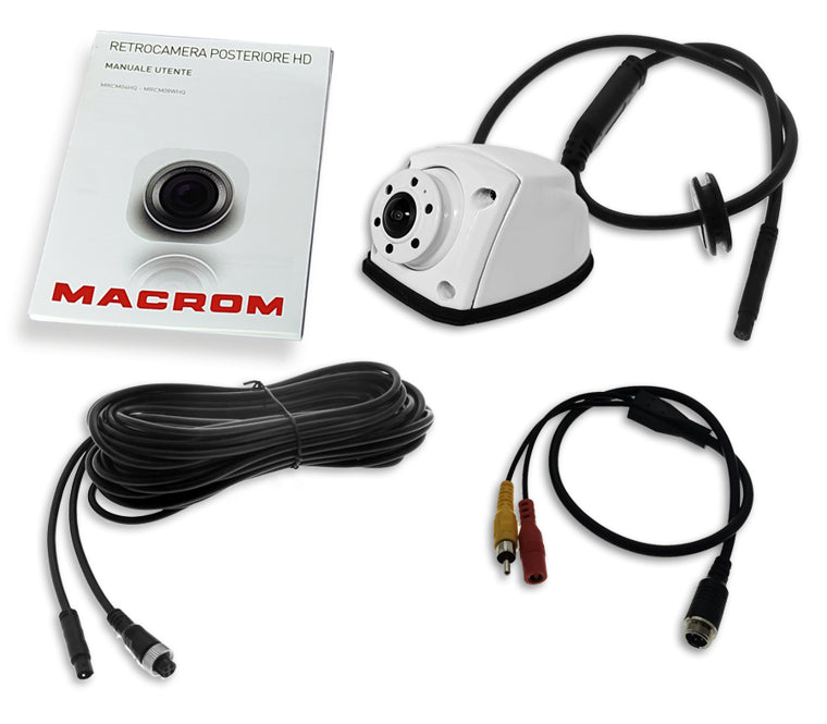 Macrom RCM09WAHQ Videocamera universale ideale per camper con visione notturna commutabile AHD/CVBS