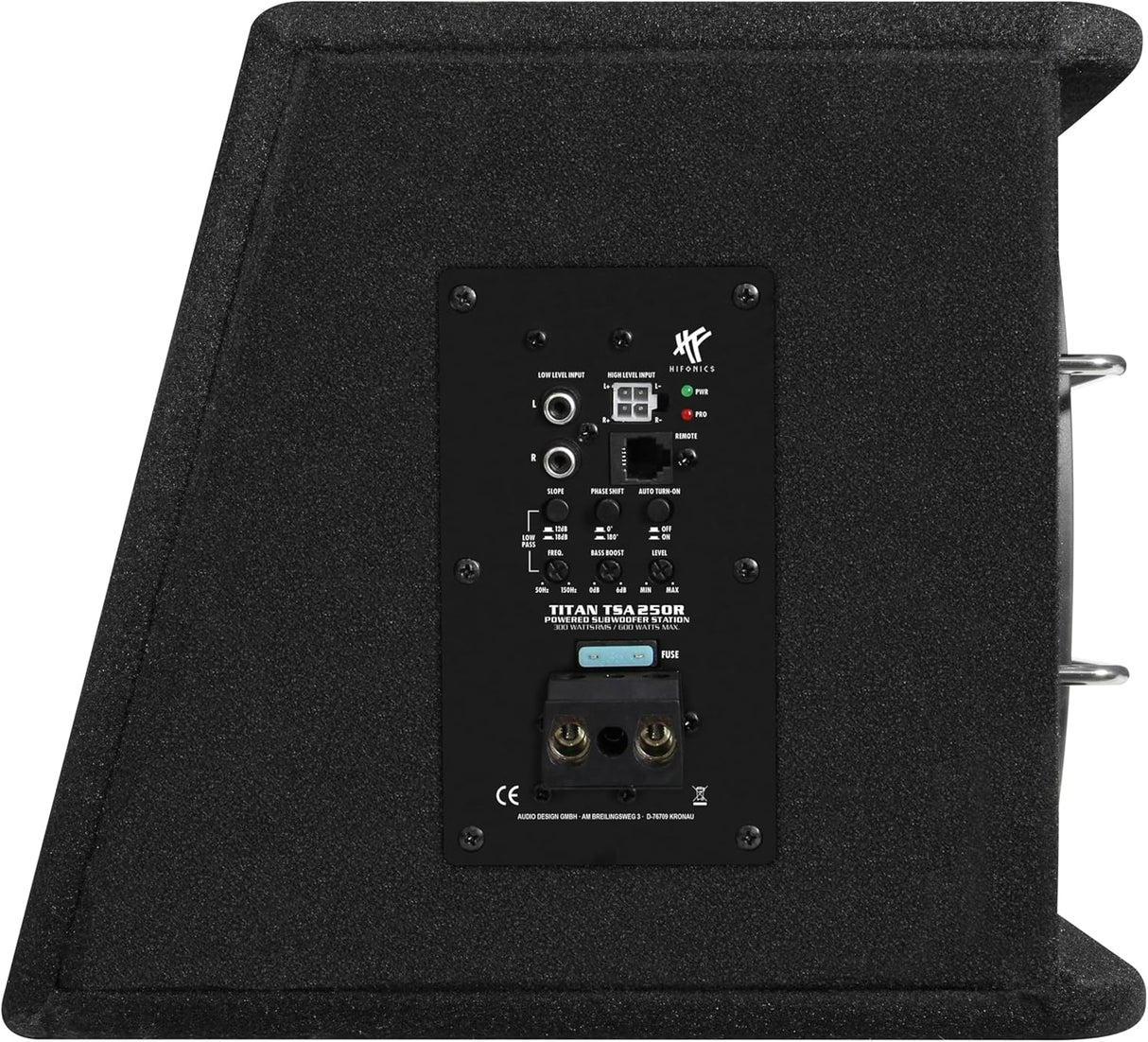 Hifonics TSA250R Subwoofer singolo amplificato da 25cm (10") 600W