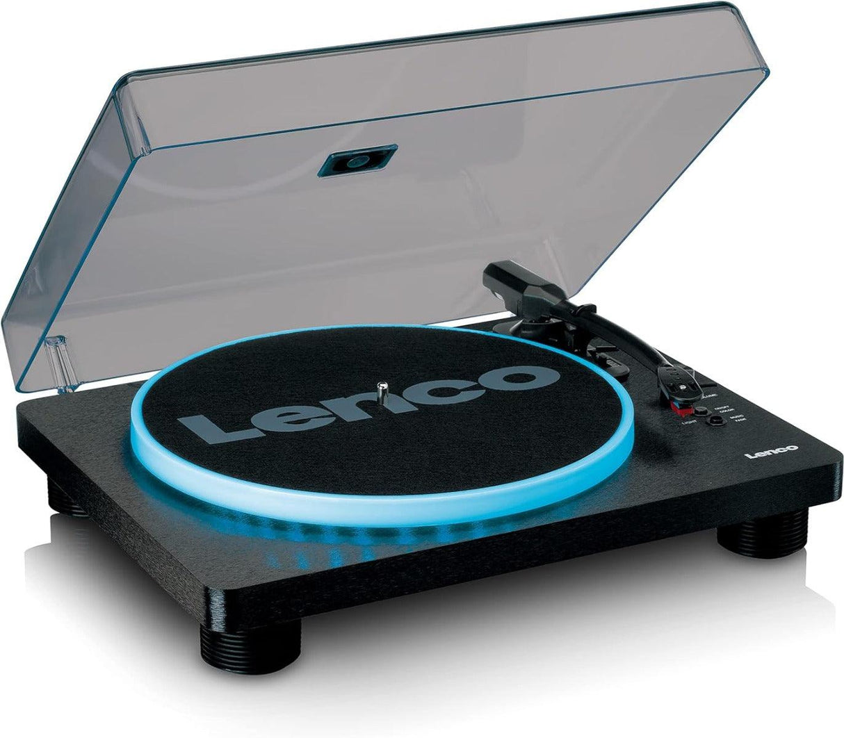 Lenco LS-50 OLED Giradischi Diffusori stereo incorporati, USB, Effetto luci variabili del piatto - TechSoundSystem.com