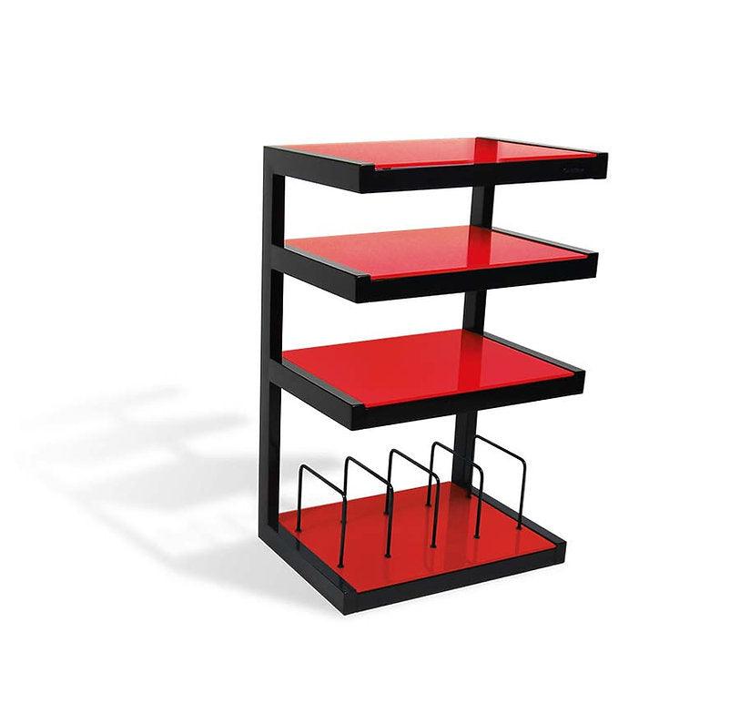 Norstone ESSE VINYL mobile Hi-FI con spazio porta LP in metallo e vetro temperato - TechSoundSystem.com