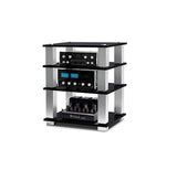 Norstone SQUARE mobile Hifi con Struttura il metallo e ripiani in vetro temperato 19mm - TechSoundSystem.com