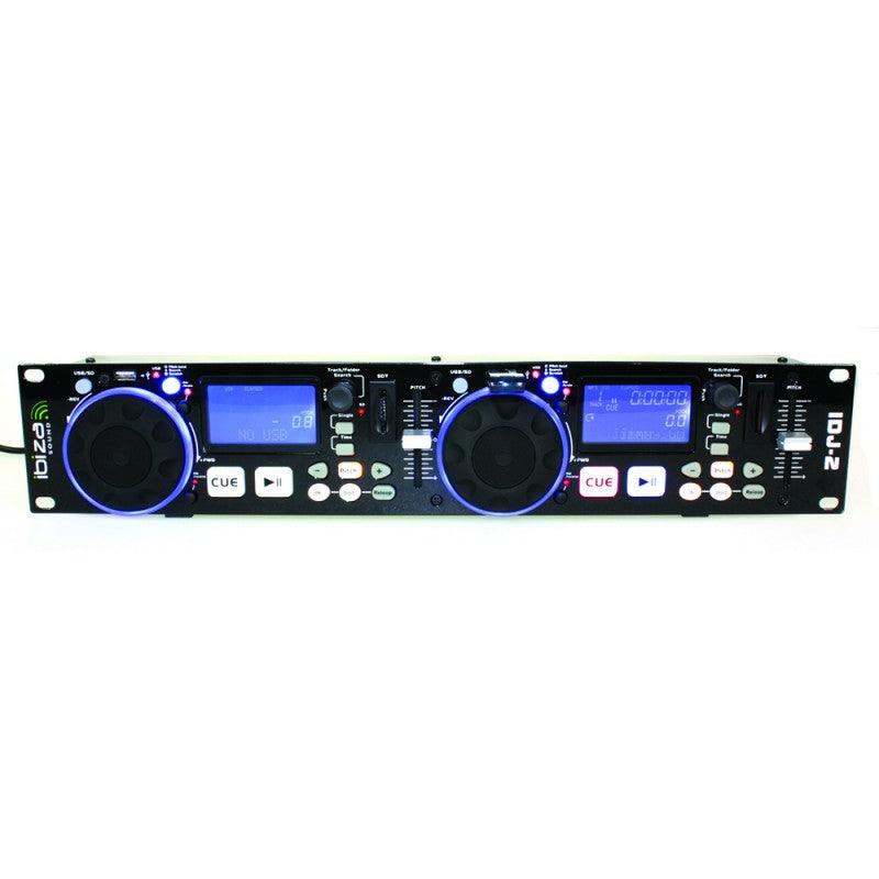 IBIZA SOUND IDJ2 DOPPIO MEDIA PLAYER USB - SD CON SCRATCH CONTROLLER - TechSoundSystem.com