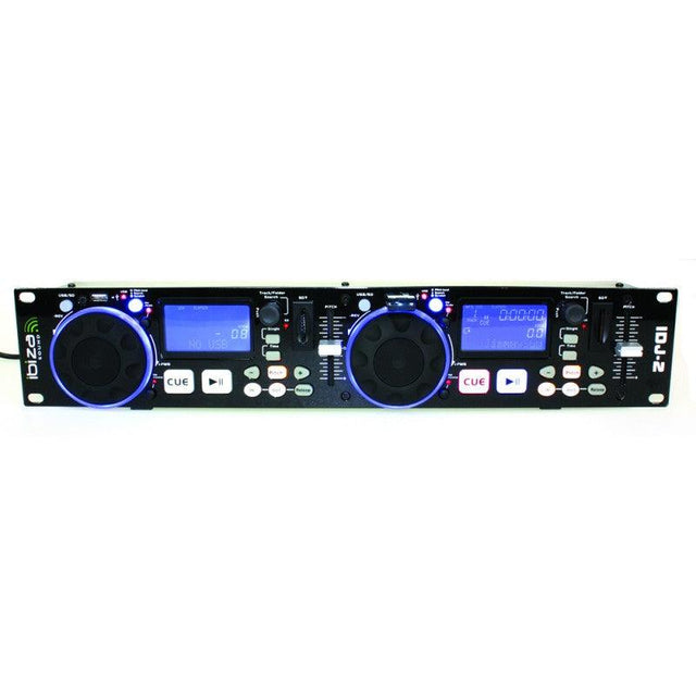 IBIZA SOUND IDJ2 DOPPIO MEDIA PLAYER USB - SD CON SCRATCH CONTROLLER - TechSoundSystem.com
