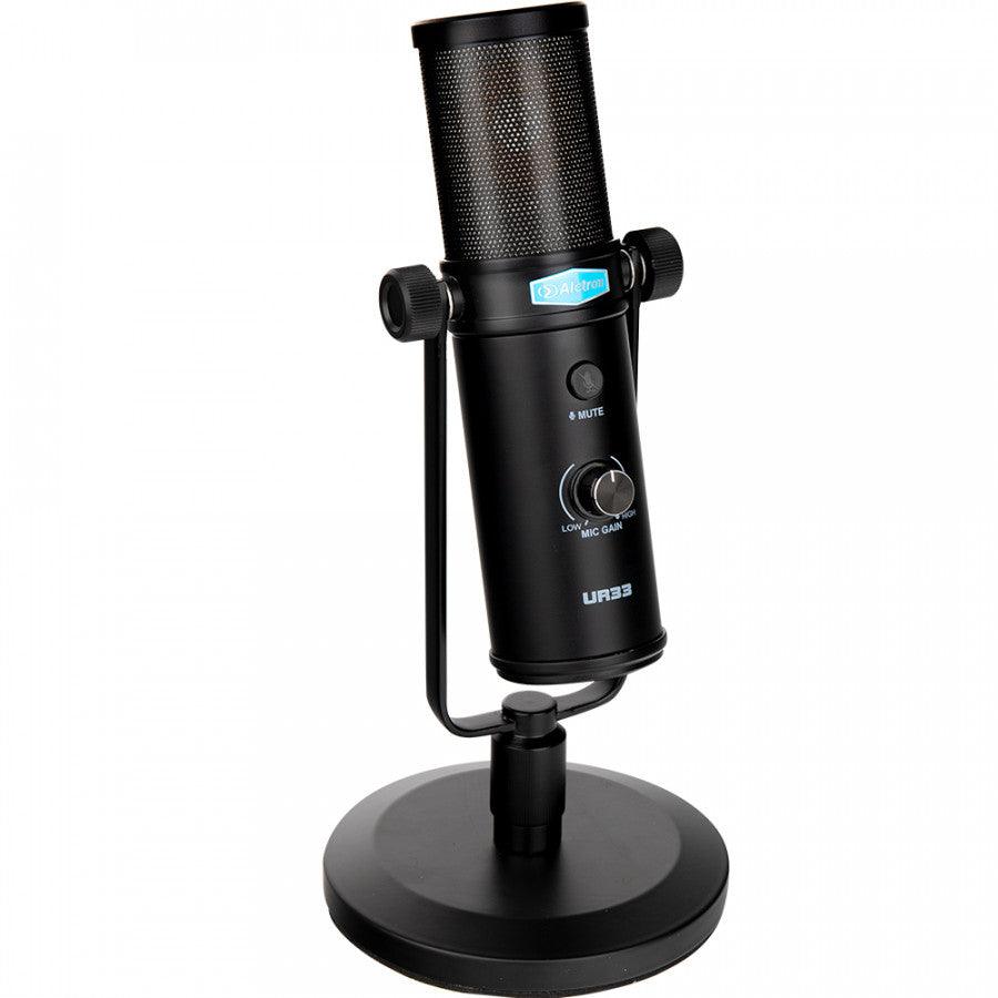 ALCTRON UR33 MICROFONO A CONDENSATORE CARDIOIDE USB + USCITA CUFFIE - TechSoundSystem.com