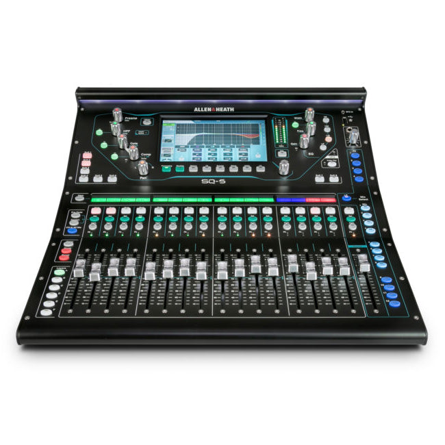 ALLEN&HEATH SQ5 MIXER DIGITALE 48 CANALI 36 BUS 17 FADER CON SCHERMO TOUCH DA 7" - TechSoundSystem.com