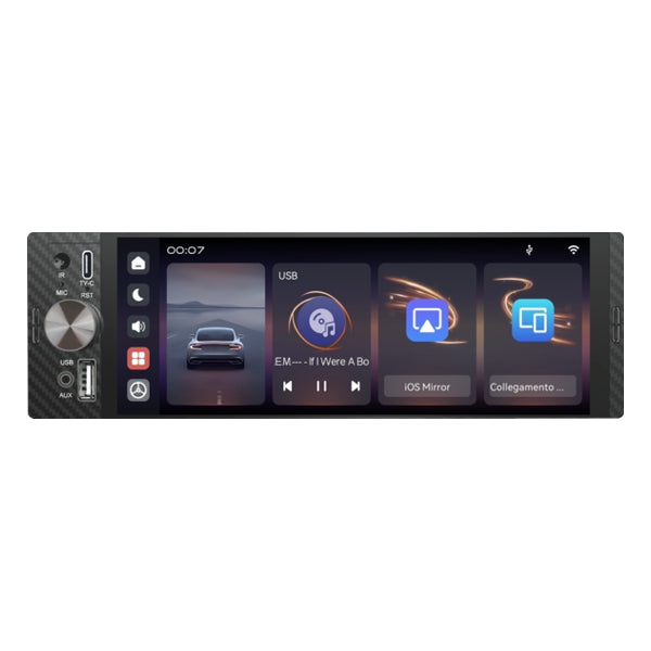 BULLDRAFT AP1C011 Autoradio 1 DIN multimediale 6.28" Apple Car Play Android Auto wireless
