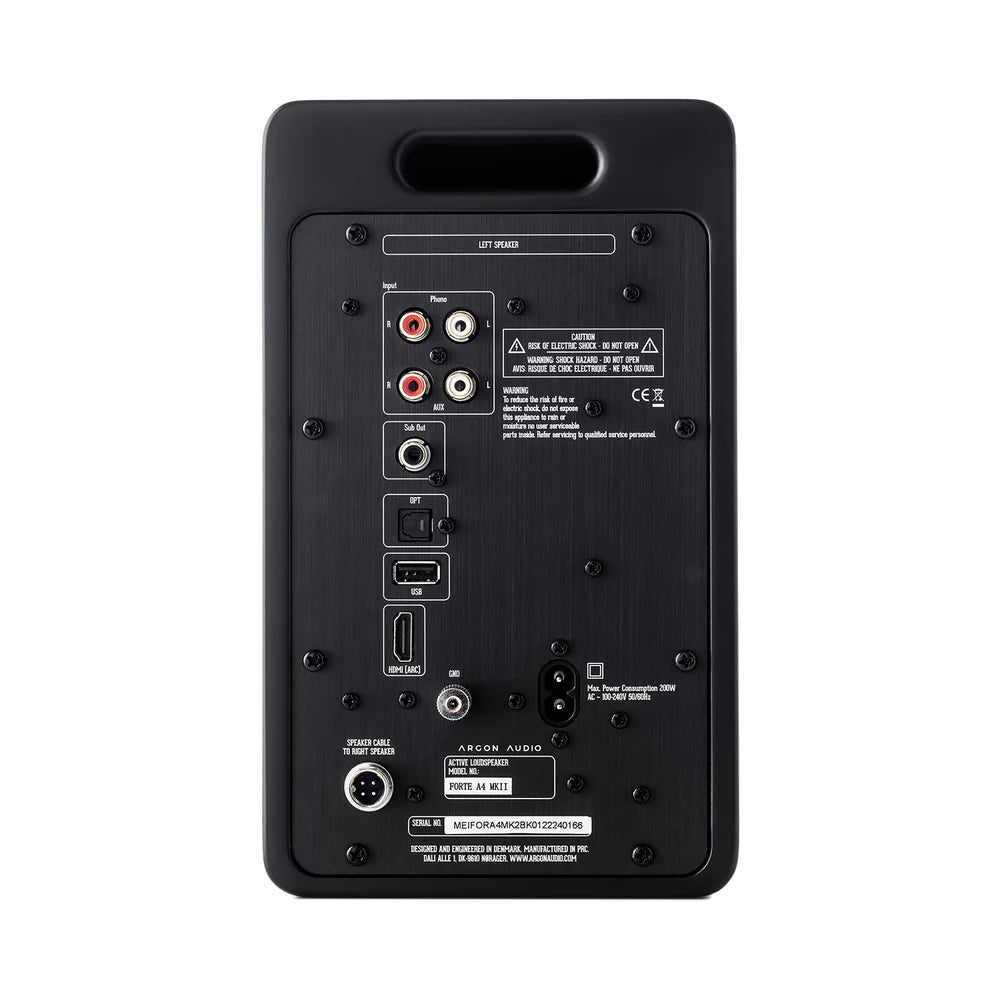 Argon Audio FORTE A4 MK2 Diffusori attivi da scaffale con 4 amplificatori Class D da 80W