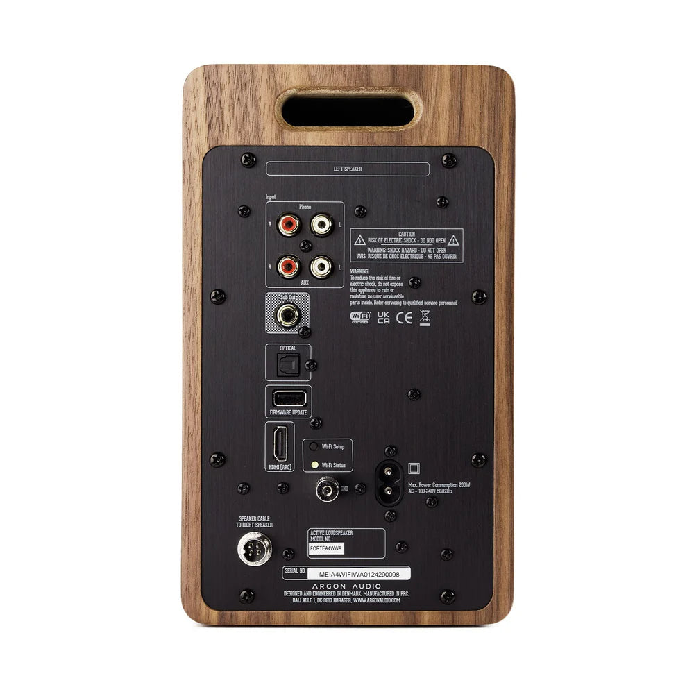 Argon Audio FORTE A4 WiFi Diffusori attivi da scaffale con 4 amplificatori Class D da 80W