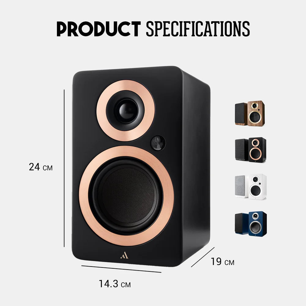 Argon Audio FORTE A4 WiFi Diffusori attivi da scaffale con 4 amplificatori Class D da 80W