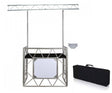 ATOMIC4DJ EVENT TABLE TAVOLO DESK DJ ED EVENTI CON TRALICCIO LUCI CUSTODIA E MENSOLE IN BUNDLE - TechSoundSystem.com