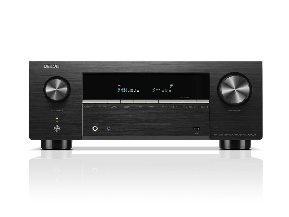 Denon AVR-X3900H Sintoamplificatore AV 9.4 canali 105W 4K/8K Dolby Atmos, Powered by HEOS™