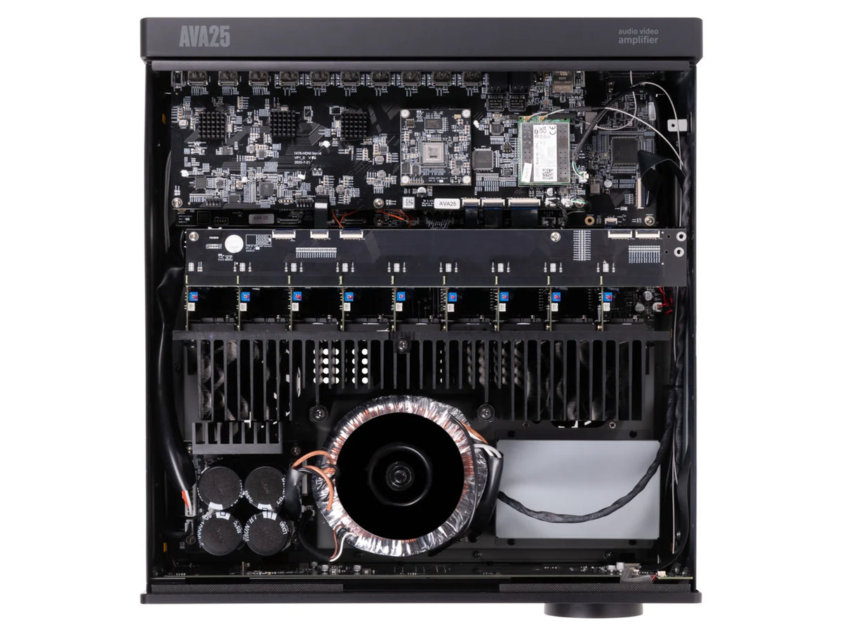 Arcam AVA25 Amplificatore AV da 7.1.2 o 5.1.4 in Classe A/B. Potenza 7x90W o 9x75W su 8 ohm. Dolby Atmos, Dolby True HD