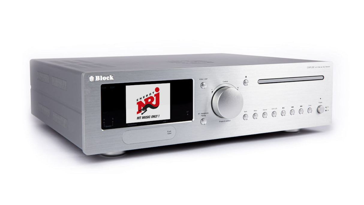 BLOCK CVR-200 Lettore CD-DVD-Bluray amplificato, Internet receiver, Spotify Connect, Bluetooth