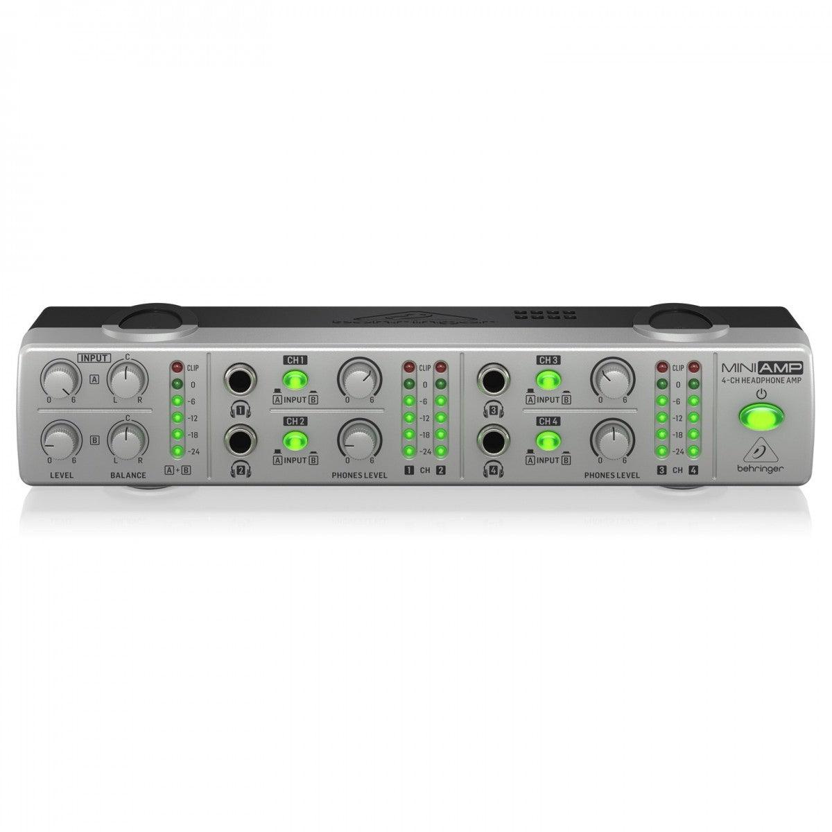 BEHRINGER AMP800 V2 MINI-AMP AMPLIFICATORE PER CUFFIE STEREO 4 CANALI - TechSoundSystem.com