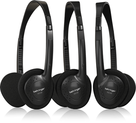 BEHRINGER HO 66 PACK DI 3 CUFFIE DINAMICHE MULTIUSO ON-EAR CON AMPIA RISPOSTA IN FREQUENZA - TechSoundSystem.com