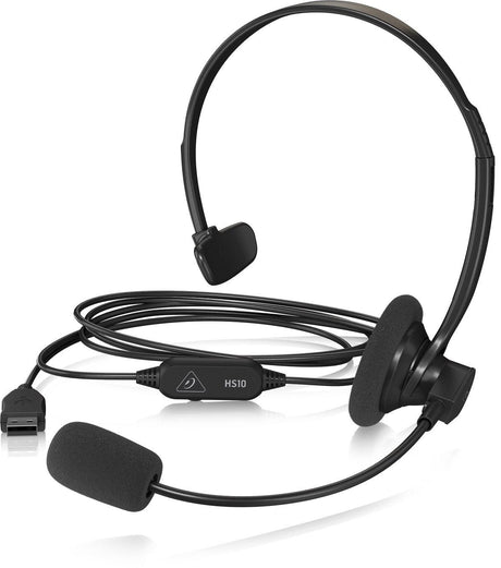 BEHRINGER HS10 CUFFIA MONOAURALE USB CON MICROFONO - TechSoundSystem.com