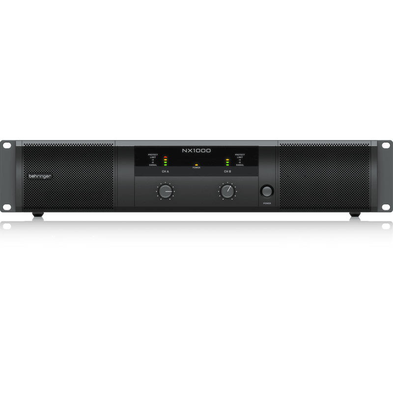 BEHRINGER NX1000 FINALE DI POTENZA 1000 WATT 2 CANALI CON COMPENSAZIONE AUTOMATICA DELL' IMPEDENZA - TechSoundSystem.com
