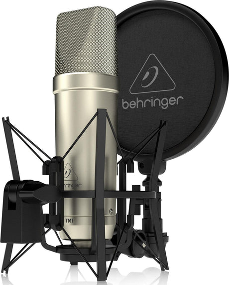 BEHRINGER TM1 MICROFONO A CONDENSATORE A DIAFRAMMA LARGO CON ANTIPOP E SUPPORTO ELASTICO - TechSoundSystem.com