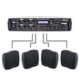 BUNDLE Master Audio: MZ8100/NB600B Amplificatore multizona filodiffusione + 8 casse (BLACK)