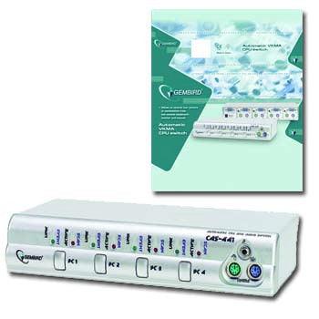 GEMBIRD AUTOMATIC CPU AND AUDIO SWITCH, 4 PCS - TechSoundSystem.com