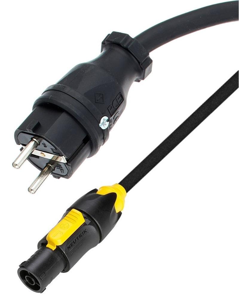 CAVO ALIMENTAZIONE RETE 3 MT SPINA ENTRATA PCE-324015 SCHUKO 16A-3P PRESA USCITA NEUTRIK POWERCON OUT TRUE-1 16A NAC3FXW POWER-LINK-CORD ISOLAMENTO NEOPRENE H07RN-F 3X2.5MM2 - TechSoundSystem.com