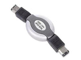 GEMBIRD COMPACT RETRACTABLE FIREWIRE (IEEE1394 STANDARD) CABLE, 6PM TO 6PM GOLD PLATED CONNECTORS, RETAIL BLISTER PACKAGE - TechSoundSystem.com