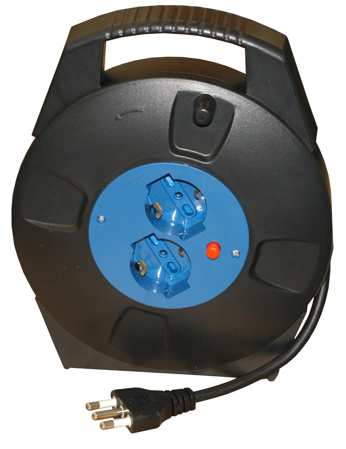 KARMA CC 9533 Prolunga elettrica con doppia presa ed avvolgicavo 8MT - TechSoundSystem.com