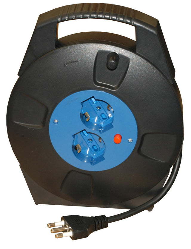 KARMA CC 9533 Prolunga elettrica con doppia presa ed avvolgicavo 8MT - TechSoundSystem.com