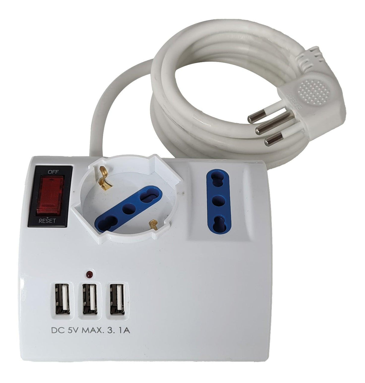 KARMA CC 9578 Multipresa 3 posti + 3 USB - Spina 16A - TechSoundSystem.com