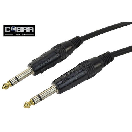 COBRA CL010-005 CAVO JACK STEREO 6,35MM A JACK STEREO 6,35MM 50 CENTIMETRI - TechSoundSystem.com