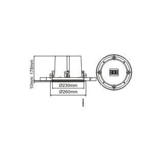 GLEMM CSL 630 Diffusore da incasso a 2 vie 60W / 100V