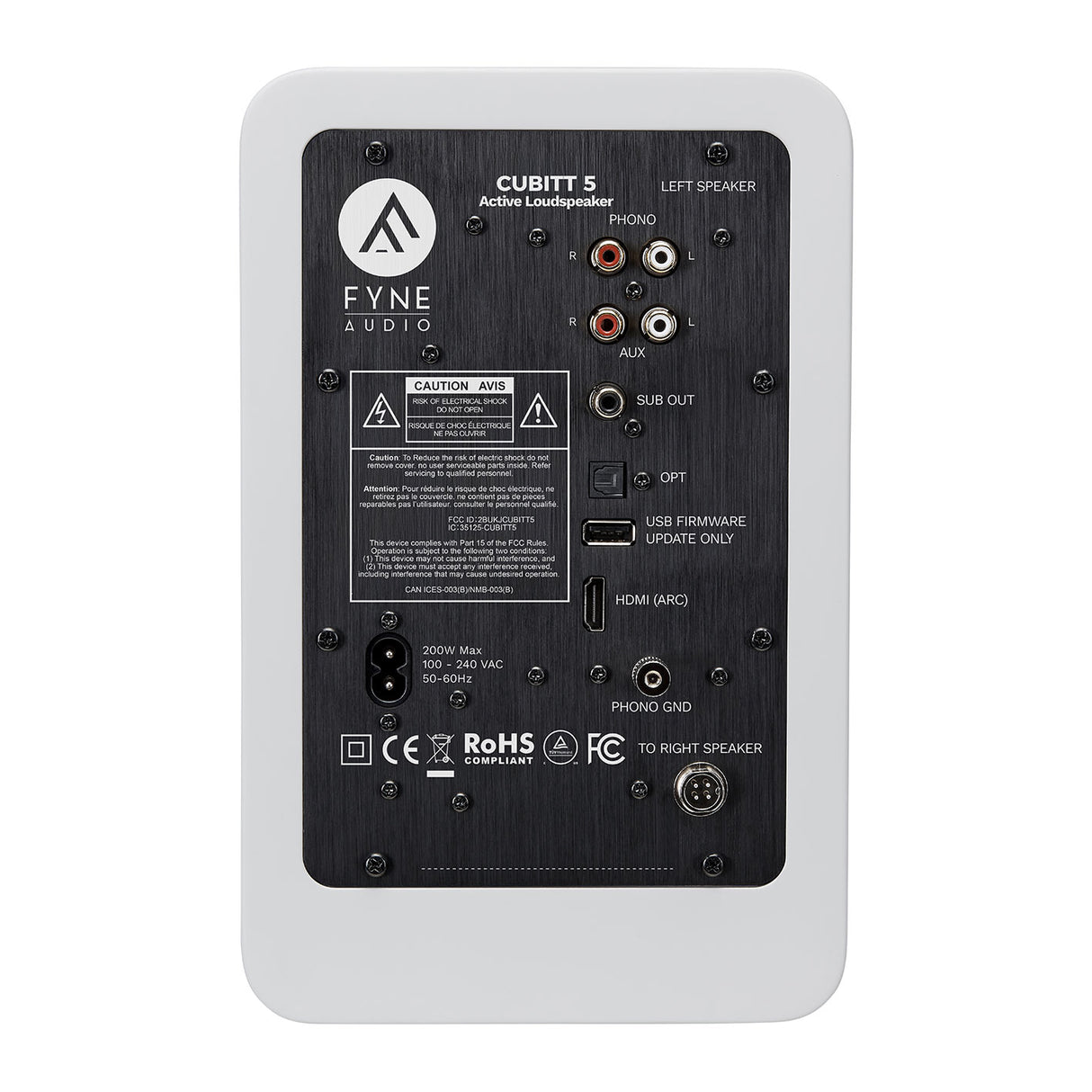 Fyne Audio Cubitt 5 Coppia diffusori da scaffale Bluetooth tecnologia IsoFlare 2 vie bass-reflex Bluetooth 5.0 aptX HD & AAC