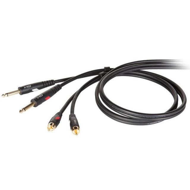 DIE HARD DHG535LU5 CAVO AUDIO STEREO PROFESSIONALE DOPPIO JACK 6.35MM - DOPPIO RCA 5 METRI - TechSoundSystem.com