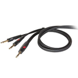 DIE HARD DHG540LU5 CAVO AUDIO STEREO PROFESSIONALE JACK 6.35MM TRS - DOPPIO JACK 6.35MM TS 5 METRI - TechSoundSystem.com