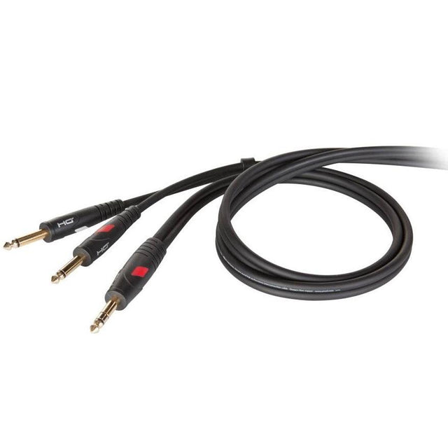 DIE HARD DHG540LU5 CAVO AUDIO STEREO PROFESSIONALE JACK 6.35MM TRS - DOPPIO JACK 6.35MM TS 5 METRI - TechSoundSystem.com