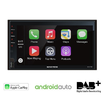 MACROM M-DL7000D25 Stazione multimediale 2 DIN 7" con Apple Car Play Android Auto