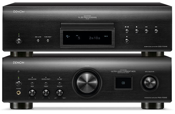 Denon PMA-1700NE + DCD-1700NE BLACK Amplificatore integrato 2 canali 2x140W + Lettore CD e SACD Hifi