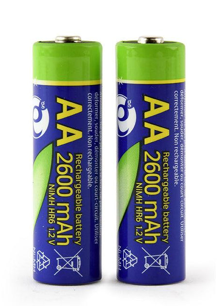 ENERGENIE NI-MH RECHARGEABLE AA BATTERIES, 2600MAH, 2PCS BLISTER PACK - TechSoundSystem.com